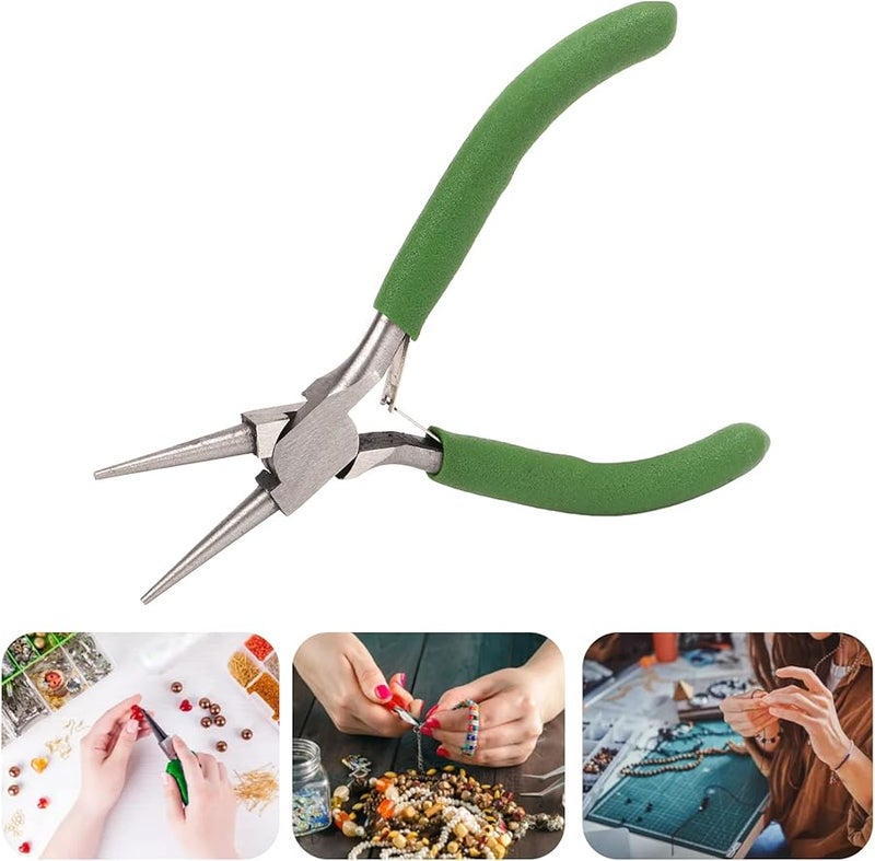 كماشة مستديرة الأنف من الفولاذ الكربوني لصنع المجوهرات ولف الأسلاك بمقبض غير قابل للانزلاق - Image 3